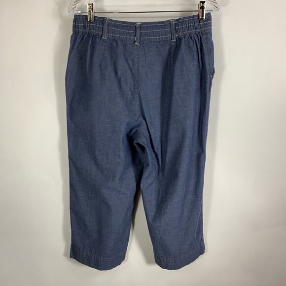 Denim & Co Denim Capri Chambray Sz Medium - Picture 3 of 6